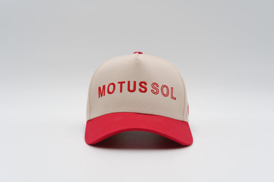 THE SOL HAT | CHERRY RED & NATURAL